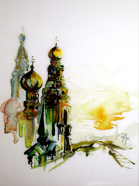 《异域》画心38 53 画框65 86  原创获奖作品  收藏级刺绣作品  吴昊僖绣制