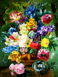 乱针绣《花篮》心79 108框159 109 收藏级绣品 徐祥云女士指导及绣制人之一