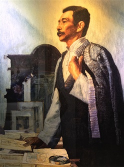 《祝贺长征胜利》头部加了暖光灯的效果